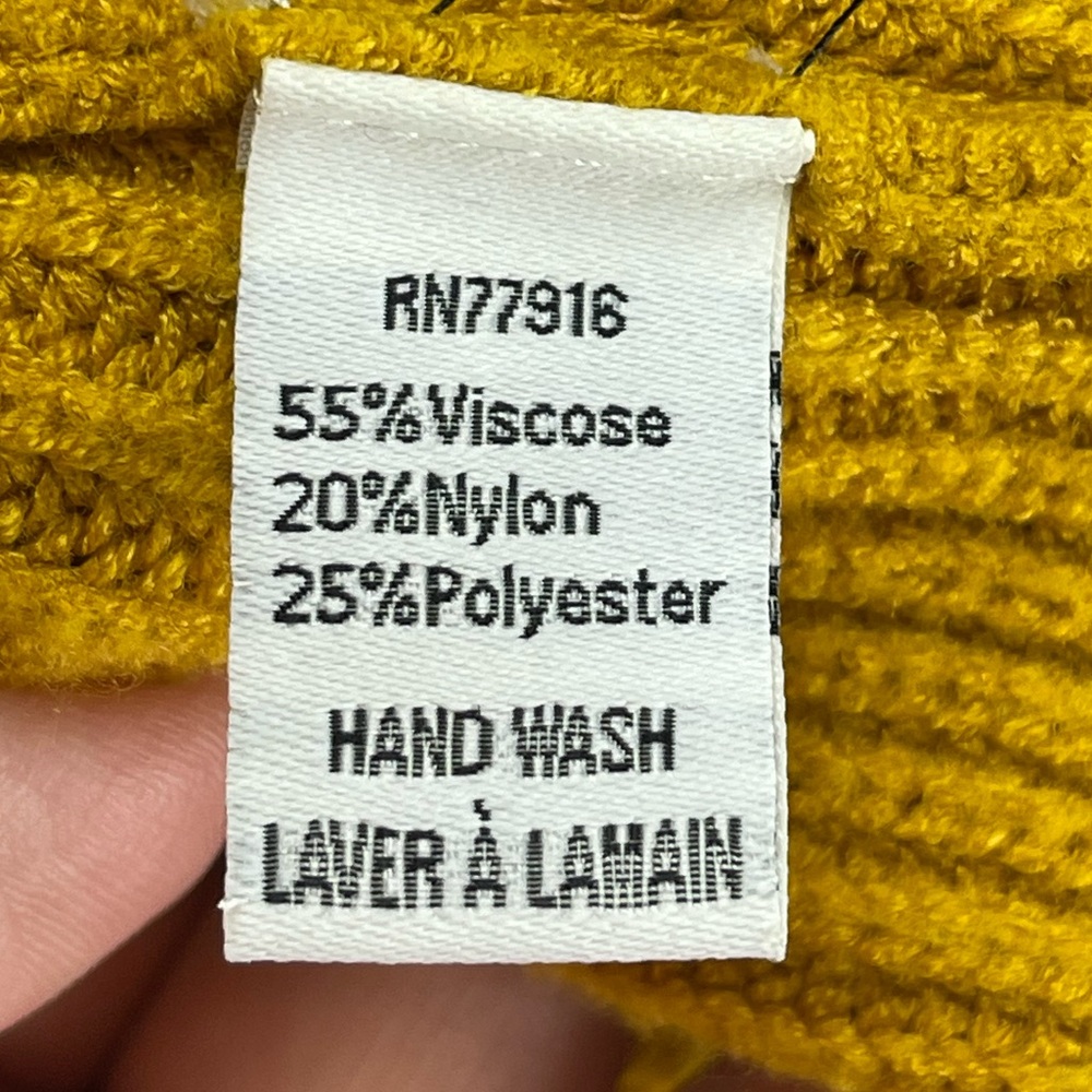 Anthropologie Mustard Yellow Fuzzy Pocket Knit Vest - Picture 5 of 5